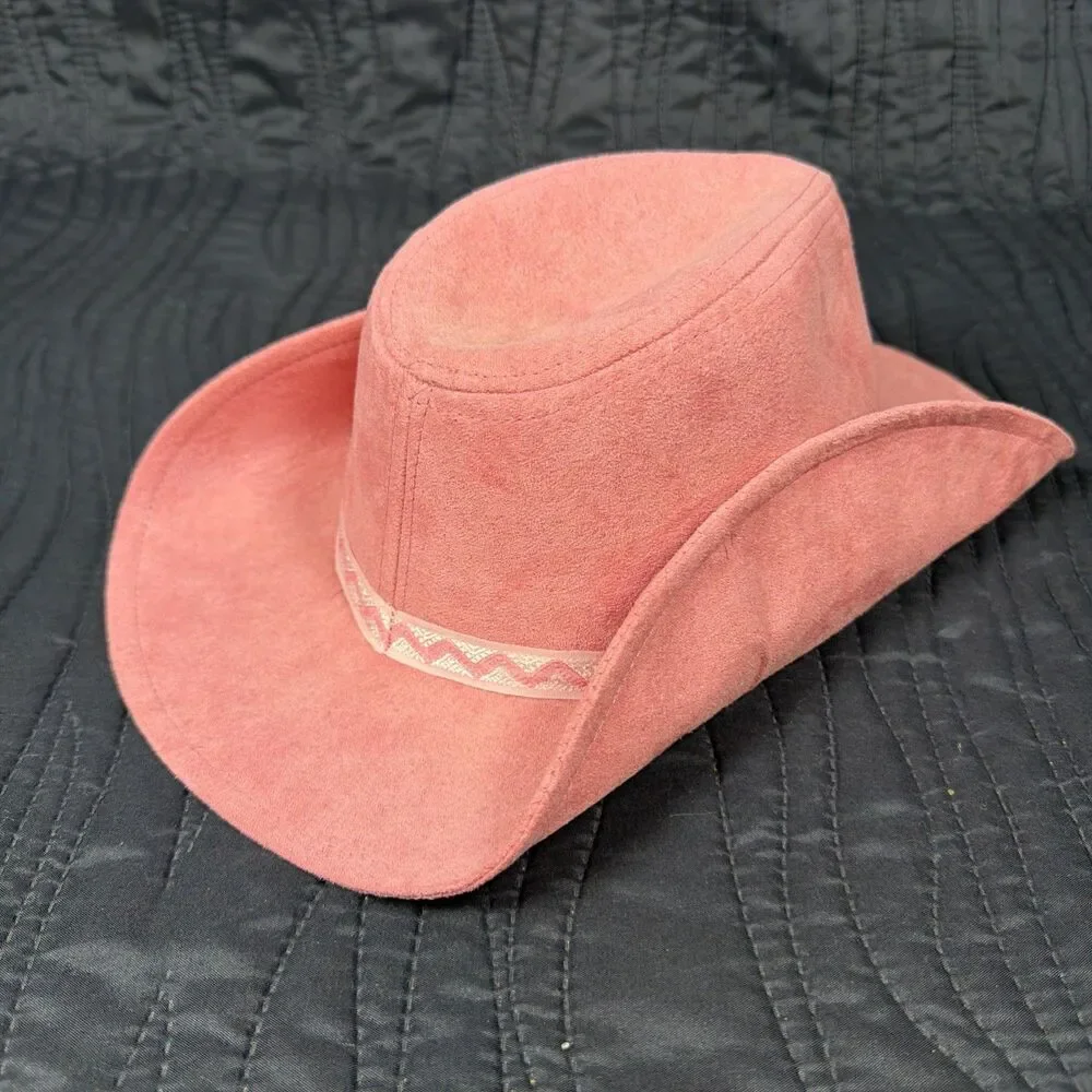 Rising Star Toddler Pink Faux Suede Cowgirl Cowboy Hat Western Costume